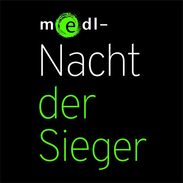 Logo "medl-Nacht der Sieger" schwarz